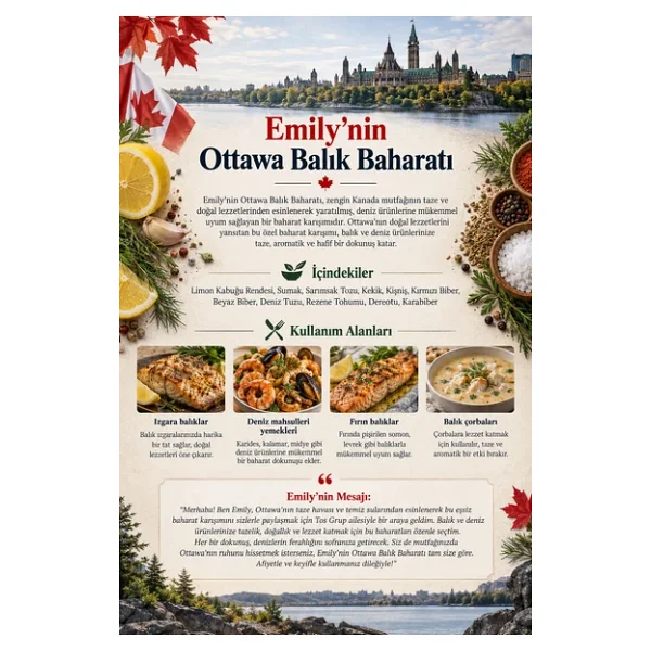 Emily'nin Ottawa Balık Baharatı 100 gr Emily's Ottawa Fish Spice - Görsel 4