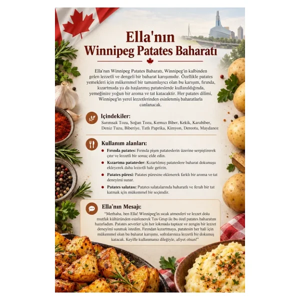 Ella'nın Winnipeg Patates Baharatı 100 gr Ella's Winnipeg Potato Spice - Görsel 4