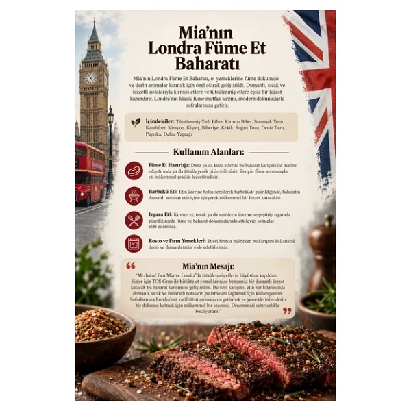 Mia'nın Londra Füme Et Baharatı 100 gr Mia's London Smoked Meat Spice - Görsel 3