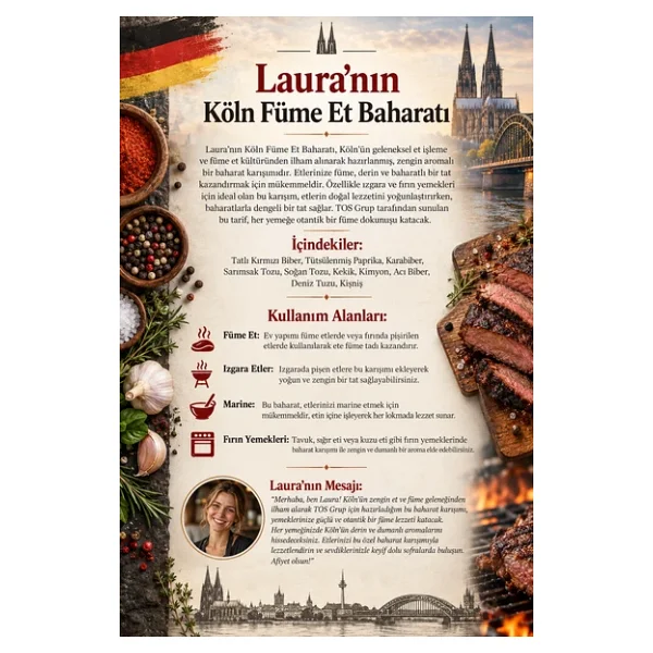 Laura'nın Köln Füme Et Baharatı 100 gr Laura's Cologne Smoked Meat Spice - Görsel 4