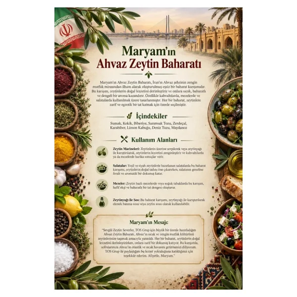 Maryam'ın Ahvaz Zeytin Baharatı 250 gr Maryam's Ahvaz Olive Spice - Görsel 3