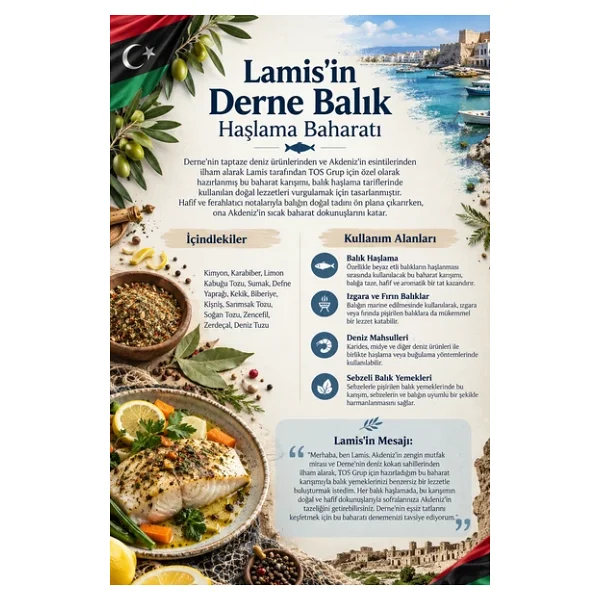 Lamis'in Derne Balık Haşlama Baharatı 100 gr Lamis's Derna Boiled Fish Spice - Görsel 3