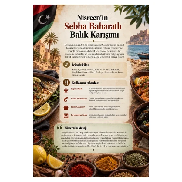 Nisreen'in Sebha Baharatlı Balık Karışımı 100 gr Nisreen's Sabha Spiced Fish Blend - Görsel 3