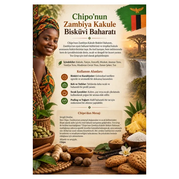 Chipo'nun Zambiya Kakule Bisküvi Baharatı 100 gr Chipo's Zambian Cardamom Biscuit Spice - Görsel 4