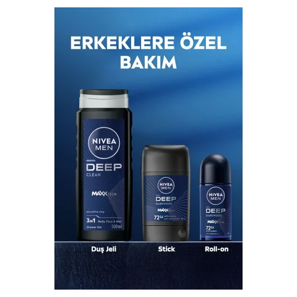 Nivea Men Deep Dimension Aktif Karbon 150 ml Erkek Deodorant - Görsel 9