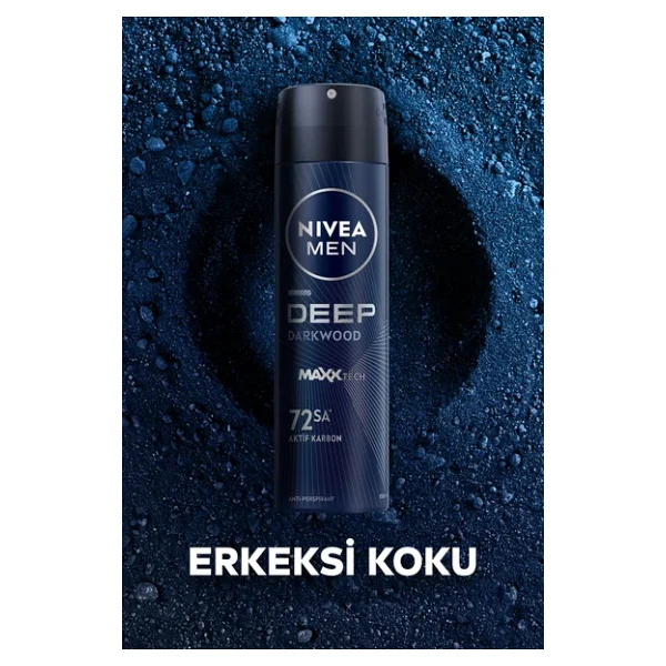 Nivea Men Deep Dimension Aktif Karbon 150 ml Erkek Deodorant - Görsel 8