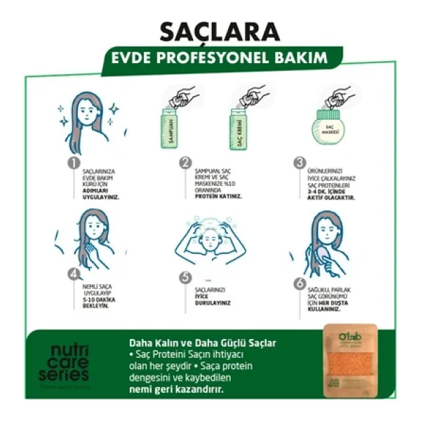 Olab Hair Care O'lab Hair Care New Protein / Saç Bakım Proteini, Saç Vitamini - Görsel 2
