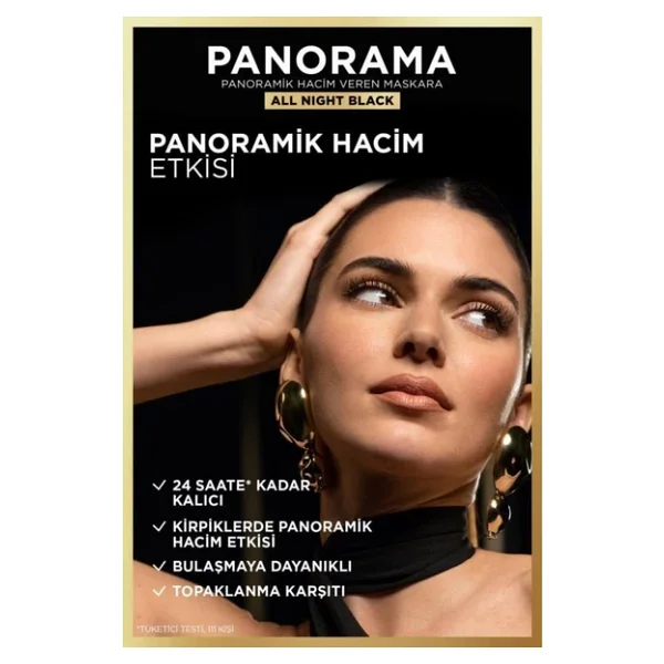 L'Oreal Paris Panorama All Night Hacim Veren Yoğun Siyah Maskara - Görsel 6