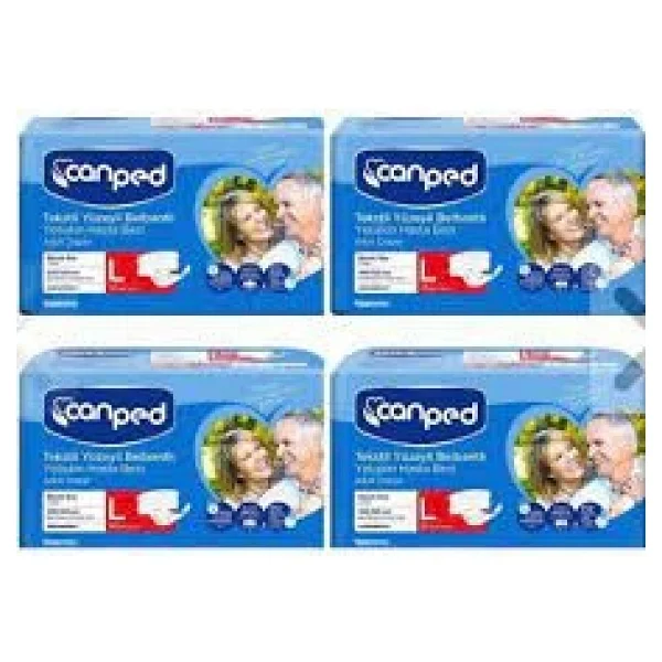 Canped Tekstil Yüzeyli Belbantlı Büyük Boy L 30'lu 4 Adet Hasta Bezi - Görsel 7
