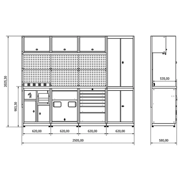 2.4 Metre Modüler Çalışma Tezgahı Ie.36.18.14 - Görsel 4