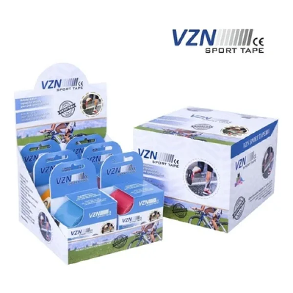 VZN Tape Kinesiology Vzn Sport Tape Sport Tape - Sporcu Ağrı Bandı 5m X 5cm Siyah 4 Adet - Görsel 3