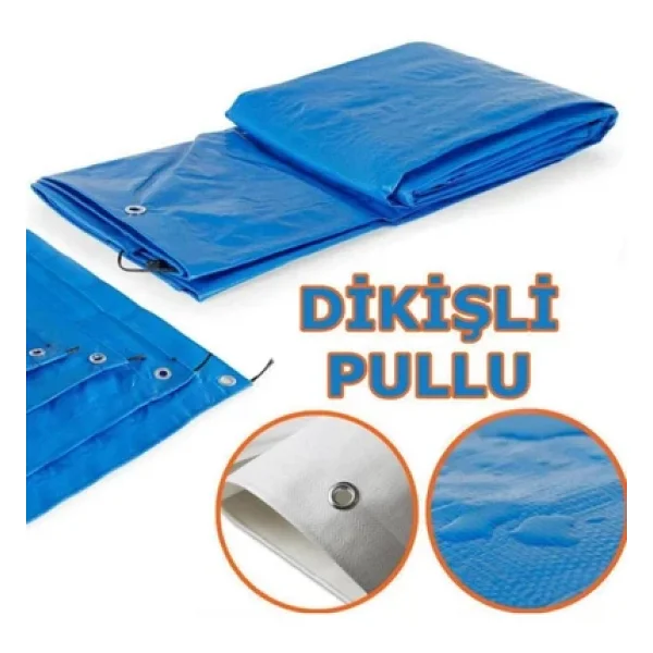 Ekonet Ebatlı Su Geçirmez Pullu Çadır Branda Tente 10x20 - Görsel 5