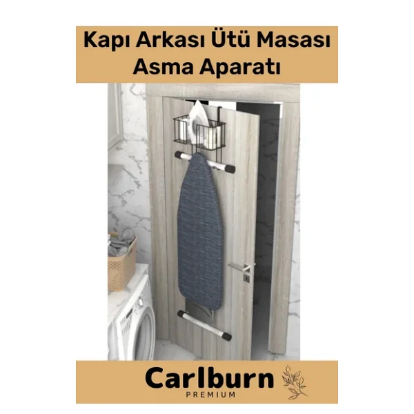 Özel Üretim Kapı Arkası Organizer Sağlam Dayanıklı Kolay Montajlu Sprey Ütü Masası Asma Aparatı - Görsel 2