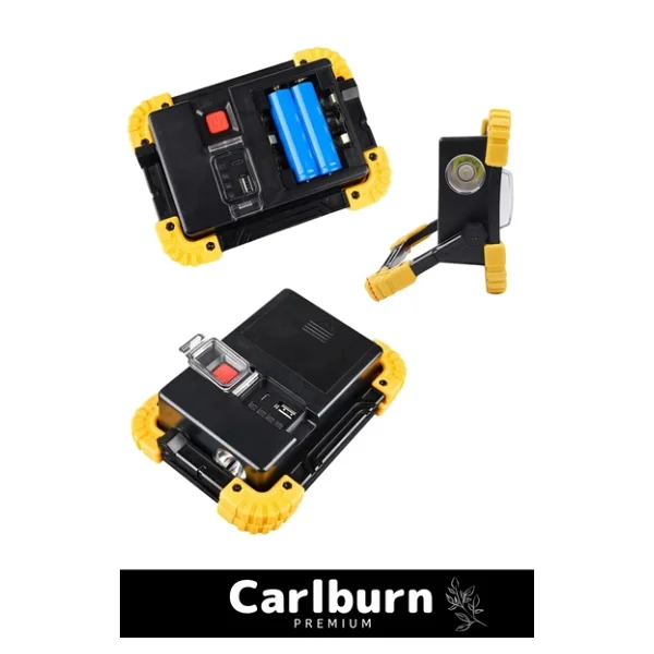 Premium 3 Mod Su Geçirmez 180 Derece Dönebilen 4400 Lityhum Pil 750 Lümen Powerbank Şarjlı Işıldak - Görsel 2