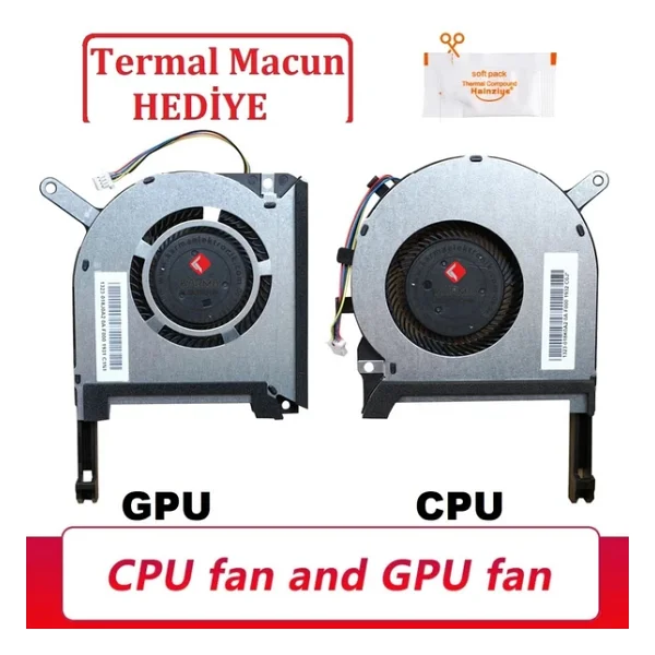 Asus TUF Gaming F15 FX506LU uyumlu Notebook Cpu, Gpu Fanı Takım, Sağ-Sol SET / Ver.1 - Görsel 3