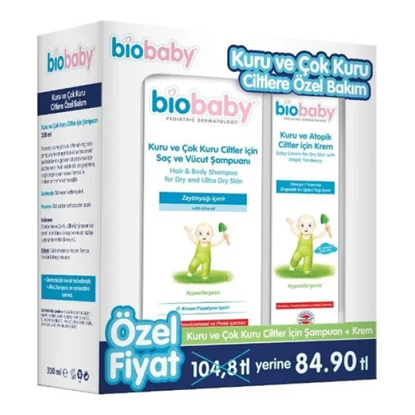 Biobaby Kuru ve Çok Kuru Ciltlere Özel Bakım Seti - Görsel 2