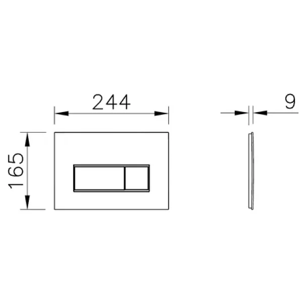 VitrA Root Square 740-2300 Parlak Beyaz Kumanda Paneli - Görsel 7