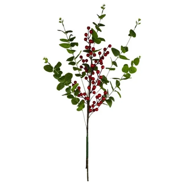 Yapay Çiçek Okaliptus Ve Kokina 90Cm Uzun Dal - Görsel 5