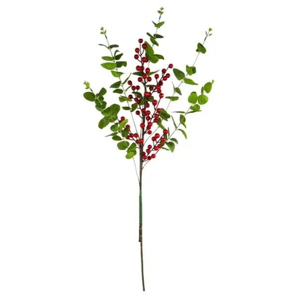 Yapay Çiçek Okaliptus Ve Kokina 90Cm Uzun Dal - Görsel 2