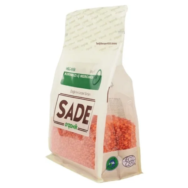 Sade Organik 500 gr Kırmızı İç Mercimek - Görsel 5