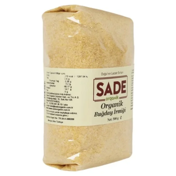 Sade Organik Buğday İrmiği 500 gr - Görsel 7