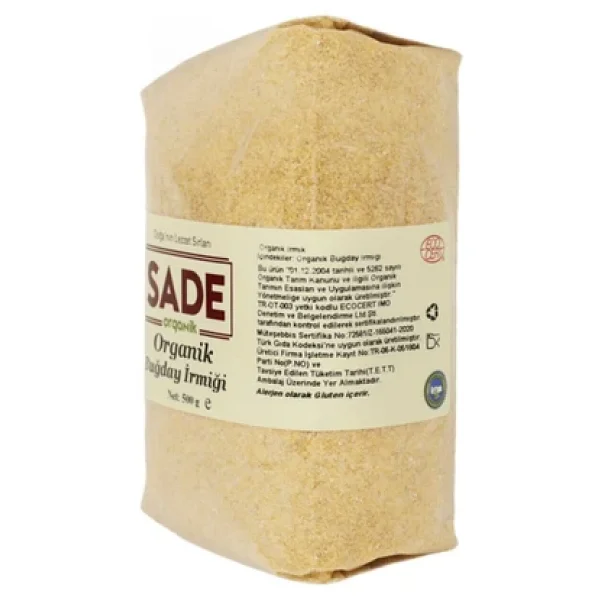 Sade Organik Buğday İrmiği 500 gr - Görsel 6