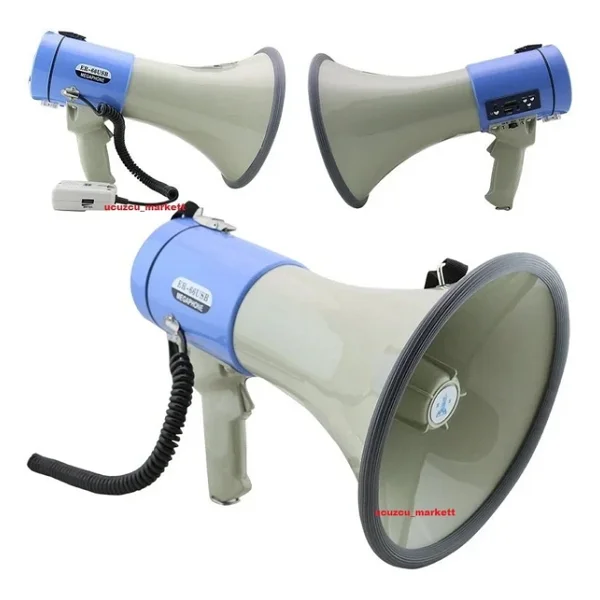 Büyük Boy Megafon (Mayk - Bluetooth - USB - Sd - Siren - Ses Kayıt ve Tekrar Etme) - Görsel 2