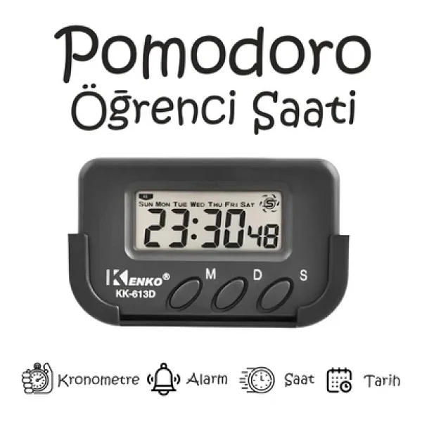 Ogrenci Saati - Kronometreli Ders Calisma Saati - Dijital Masa Saati - Görsel 4