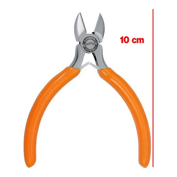 Rico Mini Yan Keski Kombine Pense Küçük Plastik Saplı 10 Cm Kargaburnu Metal 1 Adet - Görsel 2