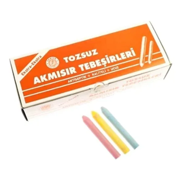 Akmısır 100 lü Renkli Tebeşir 1 Paket - Görsel 3