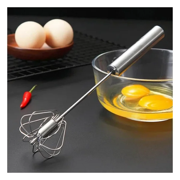 Çelik Çırpıcı Yaylı Bas Çek Mutfak Çırpıcı Yumurta Çırpıcı Pratik Karıştırıcı - Görsel 4