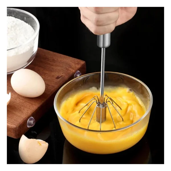 Çelik Çırpıcı Yaylı Bas Çek Mutfak Çırpıcı Yumurta Çırpıcı Pratik Karıştırıcı - Görsel 3
