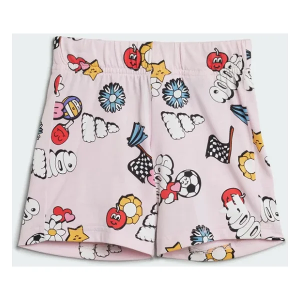 Adidas Seasonal Essentials Fun Allover Print Bebek Şort Tişört Takımı - Görsel 5