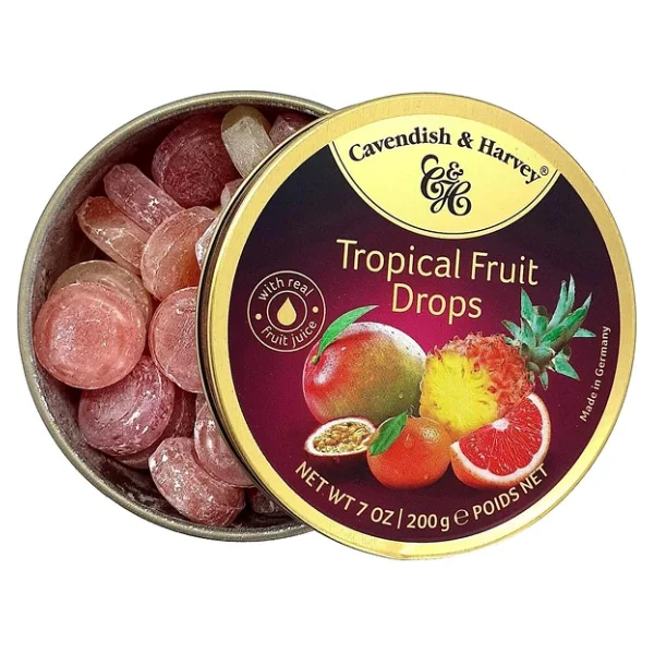 Cavendish & Harvey Tropical Fruit Drops 200G Tropikal Meyve Aromalı Şeker (2 Adet) - Görsel 4