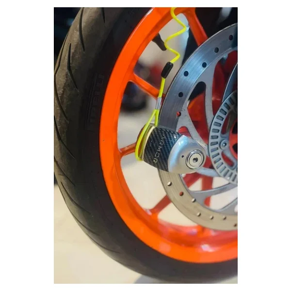Armor 610 Mva 10 Mm Alarmlı Çelik Disk Kilit Motorsiklet Kilidi+Hatırlatma Kablosu - Görsel 3
