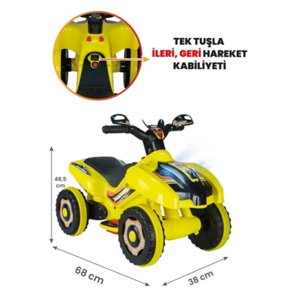 UJ Toys Ranger Sarı 6 V Akülü ATV - Görsel 2