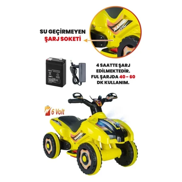 UJ Toys Ranger Sarı 6 V Akülü ATV - Görsel 4