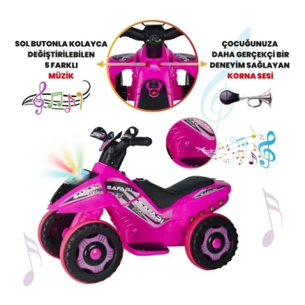 UJ Toys Safari 6 V Uzaktan Kumandalı Akülü ATV - Görsel 7