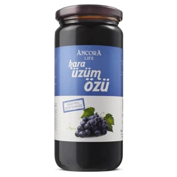 Ancora 640 gr Soğuk Sıkım Kara Üzüm Özü - Görsel 6