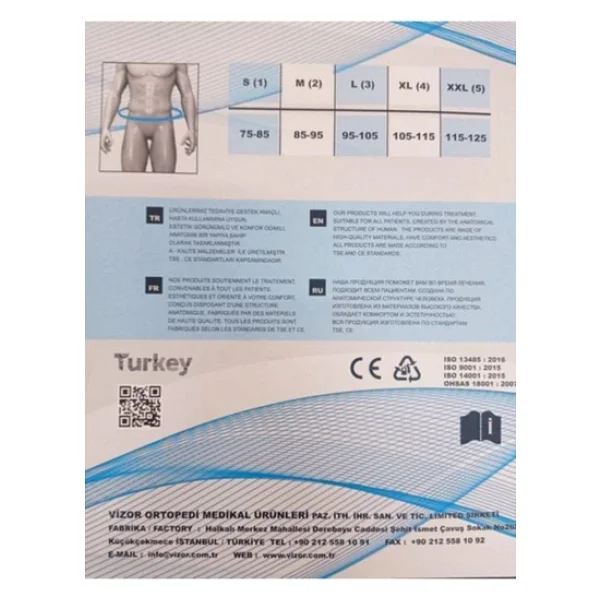 VİZOR Lumbomove Plus Çelik Balnli Korse - Görsel 2