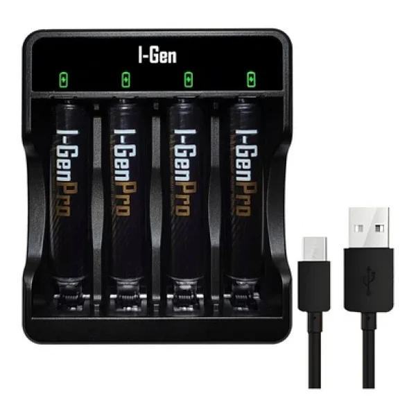 I-Gen G411 Usb Pil Şarj Aleti + Pro 1100 mAh 4'lü AAA İnce Kalem Pil - Görsel 8