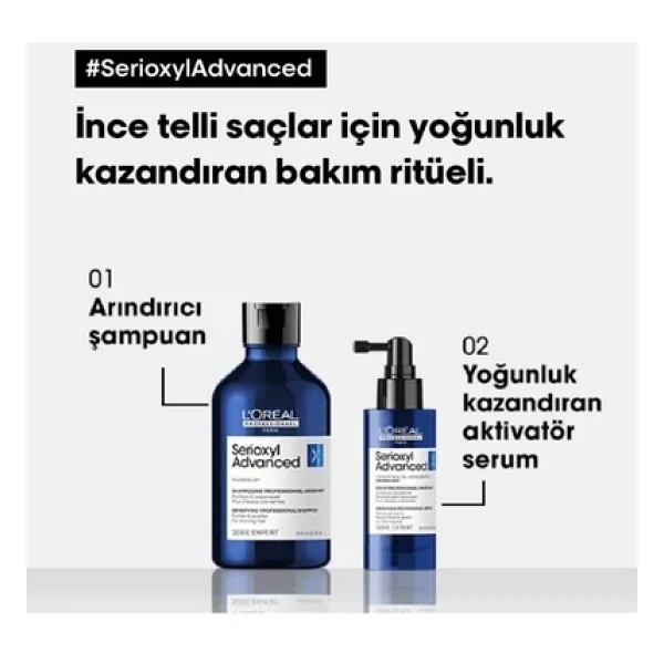 Loreal Professionnel Serie Expert Serioxyl Advanced Yoğunlaştırıcı Şampuan 1500 ml - Görsel 7