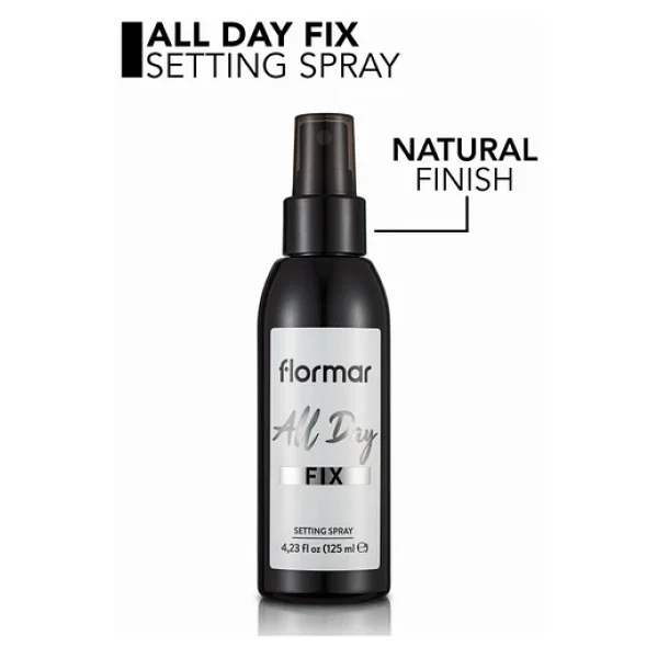 Flormar All Day Fix Yarı Mat Bitişli 125 ml Makyaj Sabitleyici Sprey - Görsel 6