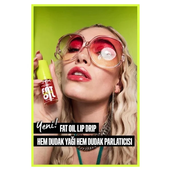 NYX Professional Makeup Fat Oil Lip Drip Parlatıcı That's Chic Dudak Yağı - Görsel 4