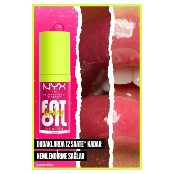 NYX Professional Makeup Fat Oil Lip Drip Parlatıcı That's Chic Dudak Yağı - Görsel 3