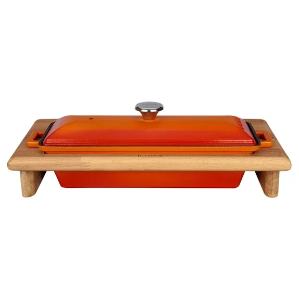 Lava Terrine Ahşap Standlı 11x29 cm Döküm Ekmek Kabı - Görsel 2