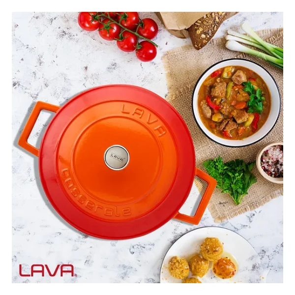 Lava Folk Yuvarlak Turuncu 24 cm Derin Döküm Tencere - Görsel 10