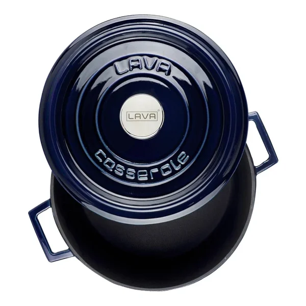 Lava Premium Majolik Mavi 28 cm Döküm Tencere - Görsel 4