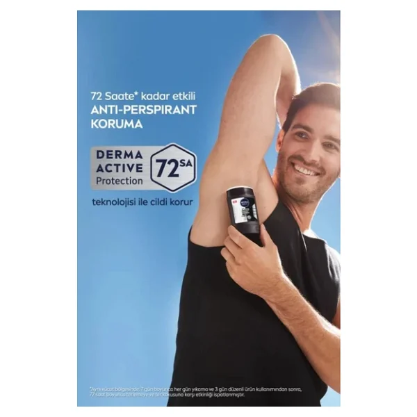 NIVEA MEN Erkek Stick Deodorant Black&white Invisible Original 50ml 72 Saat Anti-perspirant Ter Koruması - Görsel 6