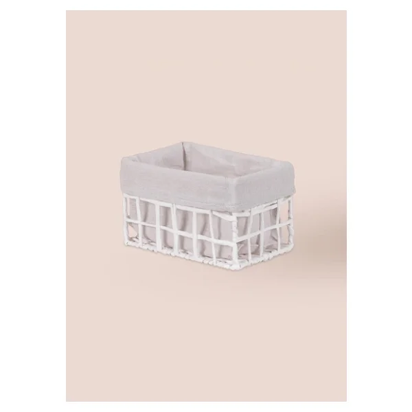 The Mia Braid Beyaz 22x14 Hasır Organizer Sepet - Görsel 6